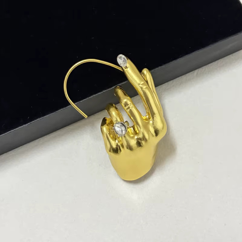 Nunqiao Ohrstecker Metall, Gold, Kristall, Damen - Bild 4