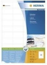 HERMA Universaletiketten Premium weiß, bedruckbar, FSC-Papier, B: 52,5 mm, H: 29,7 mm - Bild 1