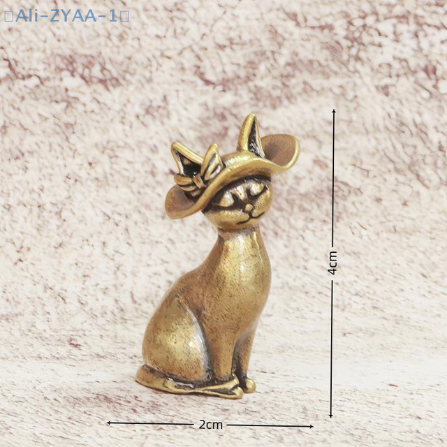 JETTING Messing Prinzessin Katze Statue als kreatives Tier-Ornament in Gold für dein Zuhause - Bild 1