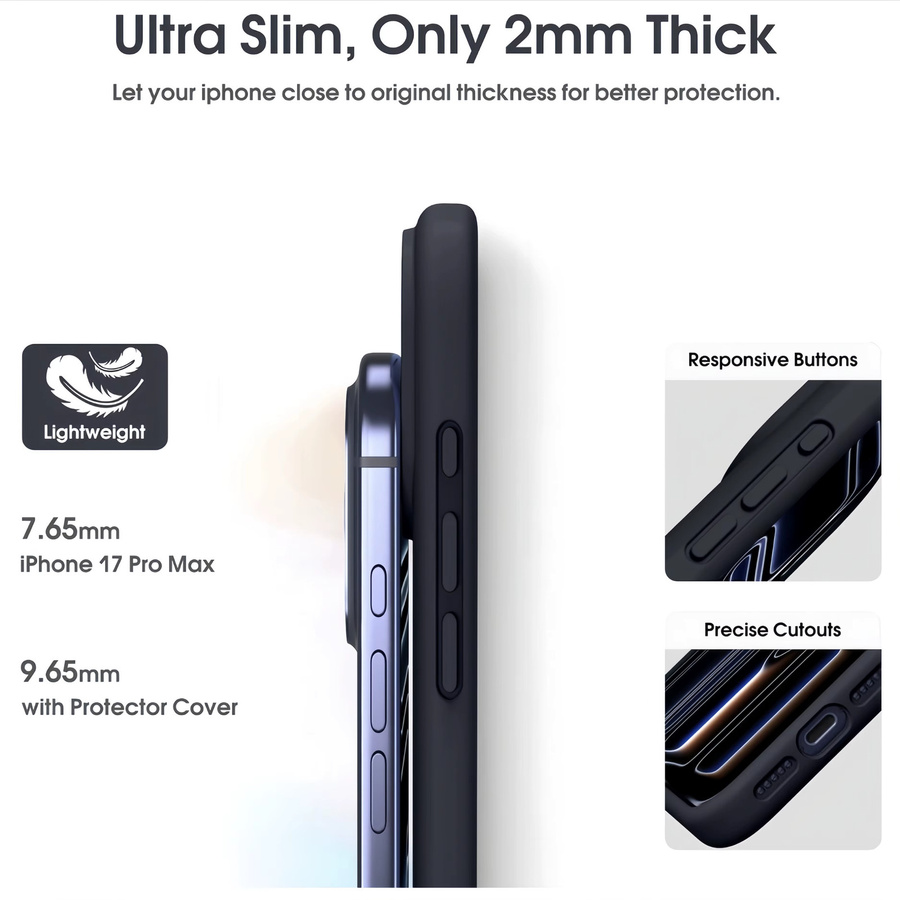 Apple Flüssige Silikon-Schutzhülle für iPhone 17 Pro Max, iPhone 17 und iPhone 17 Pro mit Kamera-Allround-Schutz und weichem Mikrofaserfutter in Purple - Bild 4