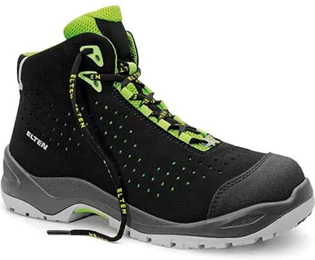 Elten Sicherheitsschnürstiefel Impulse Green Mid ESD S1P in Grün, Grau und Schwarz, Größe 41 - Bild 1