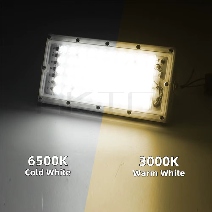 ankatec LED Outdoor Flutlicht Strahler 50W 12V DC in Schwarz mit 3000K Warmweiß für Garten und Batteriebetrieb - Bild 2