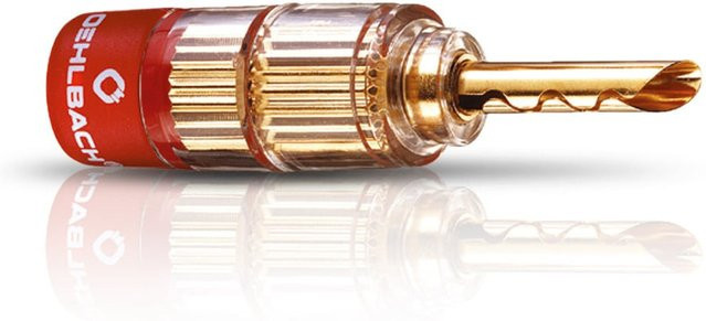 Oehlbach Solution Banana Tube 5 Bananenstecker in Gold und Rot - Bild 1