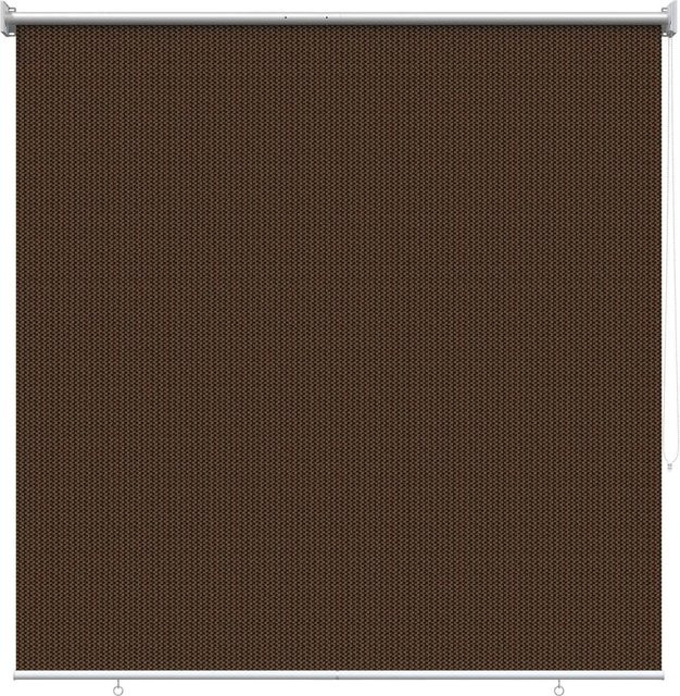 vidaXL Außenrollo aus HDPE in Braun mit 90% UV-Block, B: 120 cm, H: 230 cm - Bild 1