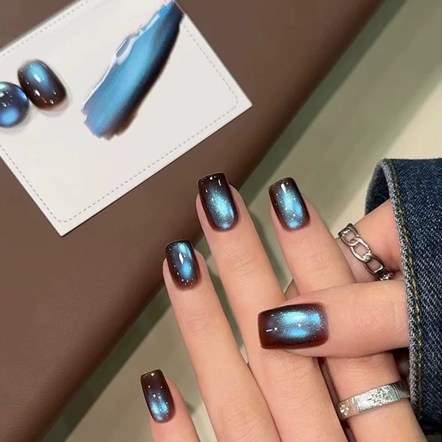 MIANEL Katzenauge-Gel-Nagellack, Himmelblau, 10 ml, glänzend - Bild 3