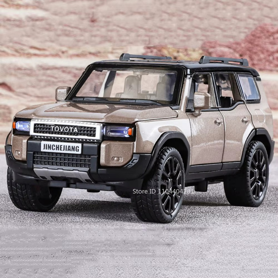MAKEDA Land Cruiser Prado Crown, Miniaturmodell Spielzeugauto, 1:32, mit öffnenden Türen, Gummireifen, Rückziehfunktion - Bild 4