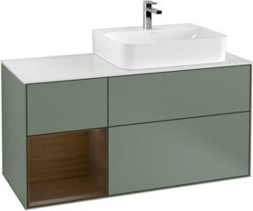 Villeroy & Boch Waschtischunterschrank Finion mit Abdeckplatte in Weiß Matt Lacquer, Breite: 120 cm, Tiefe: 50,1 cm, Höhe: 50,1 cm - Bild 1