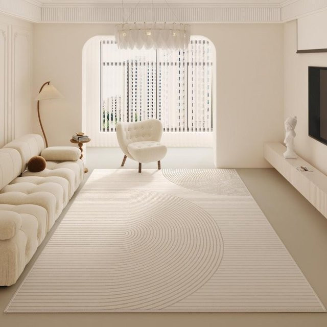Karpetti Wohnzimmerteppich minimalistisch in Beige mit geometrischem Design, Breite: 160 cm, Tiefe: 230 cm - Bild 1