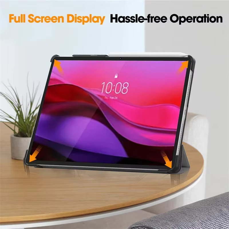 Magnetische Schutzhülle für Lenovo Yoga Tab Plus 12,7'' 2025 TB520FU und Yoga Pad Pro 12,7, Transparent mit Standfunktion - Bild 3