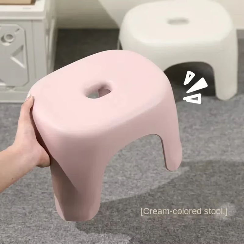 Stapelbarer Kunststoffhocker LIUSHADUOLA in Pink, multifunktionaler Badezimmerhocker für Erwachsene - Bild 2