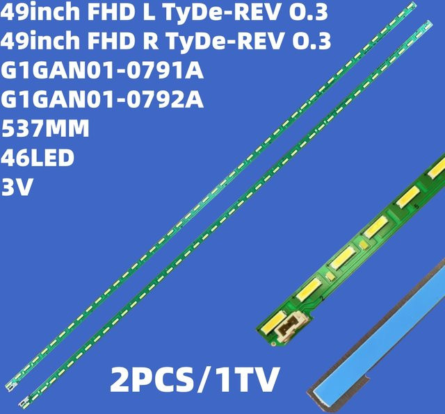DOYM LED Hintergrundbeleuchtung für LG TV Modelle 49LF540T 49LF5400 49LF5410 49LF5900 49LF6900 49UF6907 49LF590V 49LF540V MAK63267301 G1GAN01-0791A 0792A - Bild 1