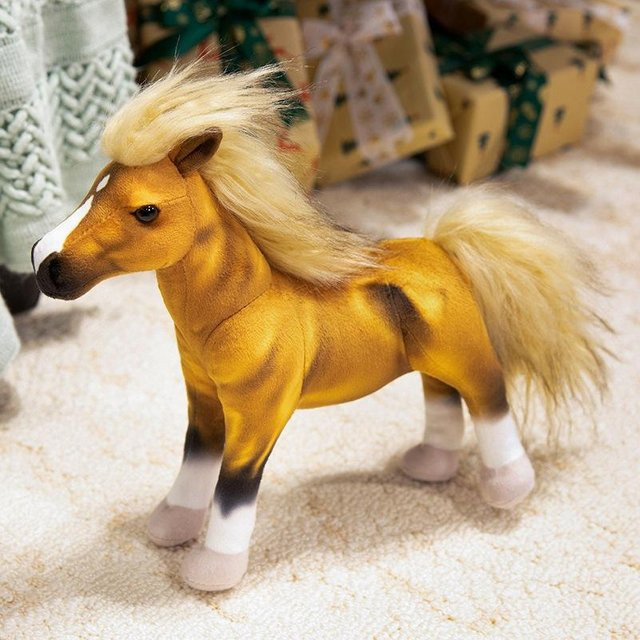 Cartoon-Simulations-Pony-Pferd Plüschtier, orange, ab 0 Jahren - Bild 1