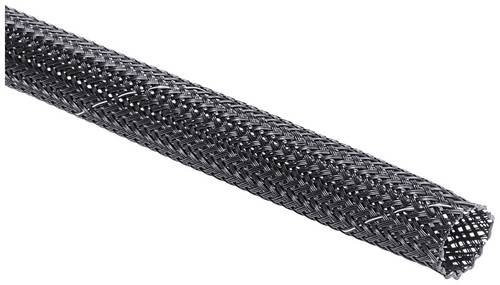 HellermannTyton Geflechtschlauch HEGPETFR30-PET-BK aus Polyester in Schwarz, Durchmesser 27 bis 40 mm - Bild 1