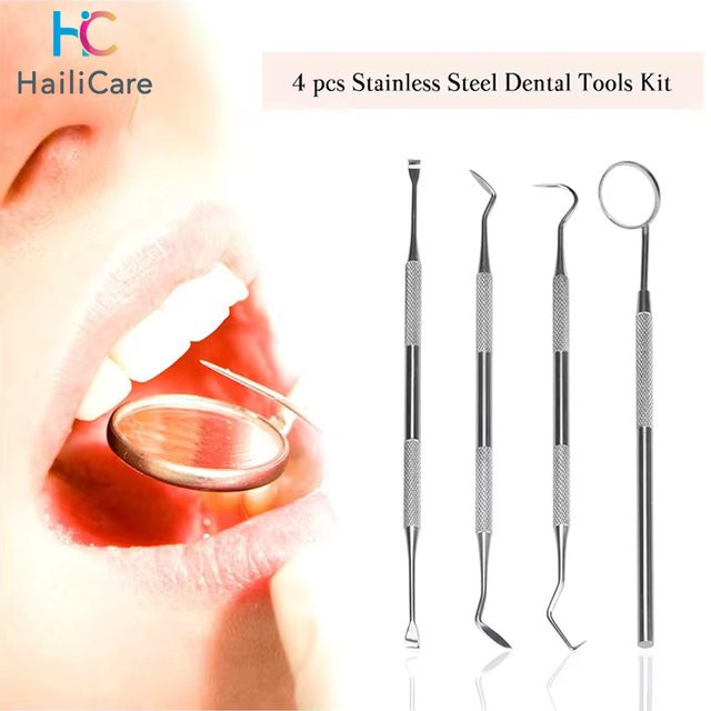 DearBeauty Dental Spiegel Sichel Zahnstein Scaler, Mundpflege Werkzeug - Bild 1