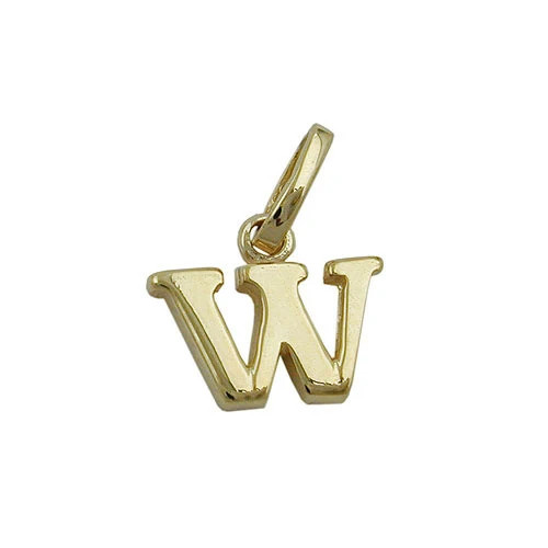 Colfem Anhänger Buchstabe W, 375 Gold, Unisex - Bild 1