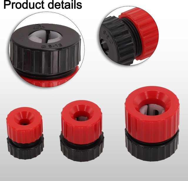 3er Set Einstellbare Bohrer Tiefenstopp Kragen aus ABS Kunststoff in Rot für Zimmerei, Durchmesser: 3-13 mm, DAZZLEEX - Bild 1