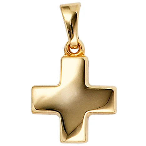 Colfem Anhänger Kreuz, 333 Gelbgold, Unisex - Bild 1