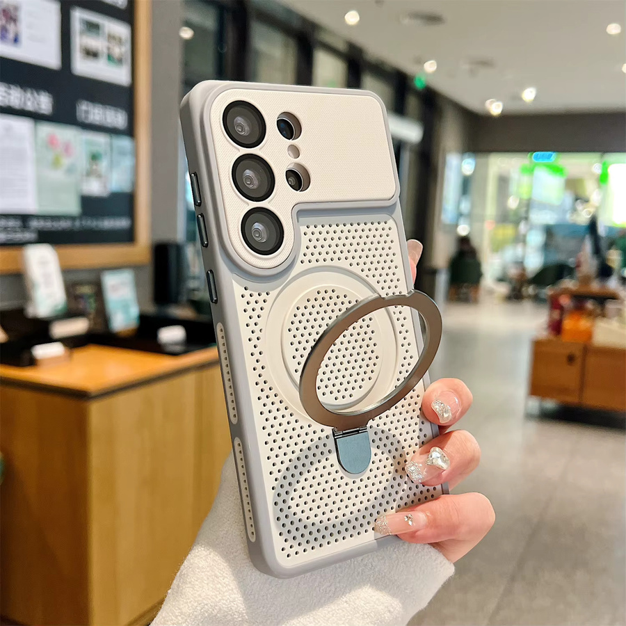Samsung Kühlnetz-Handyhülle mit Magsafe und magnetischem Ständer für S24 Ultra, S25 Ultra und S26 Ultra in Blau - Bild 2