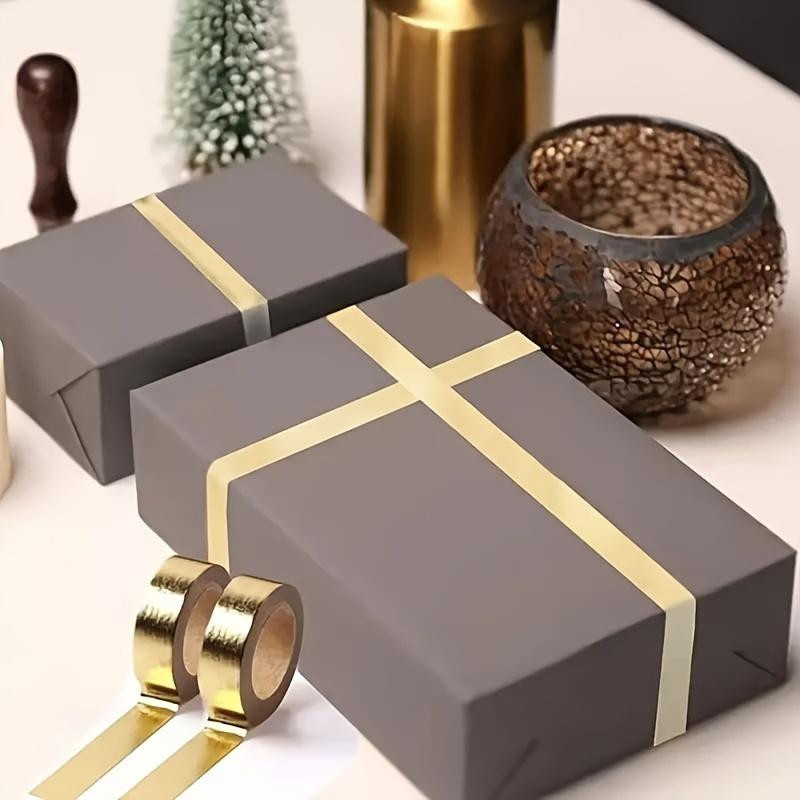 SZ-Damai Washi Tape Set aus Folienpapier in Gold, 5 Stück, Breite: 1,5 cm, Länge: 5 m pro Rolle - Bild 2
