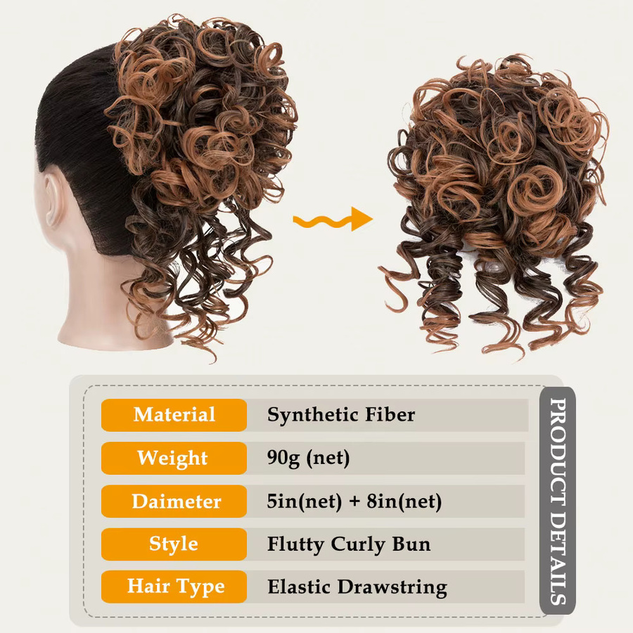 Snoilite Messy Bun Haarteil, Ombre, Damen - Bild 2