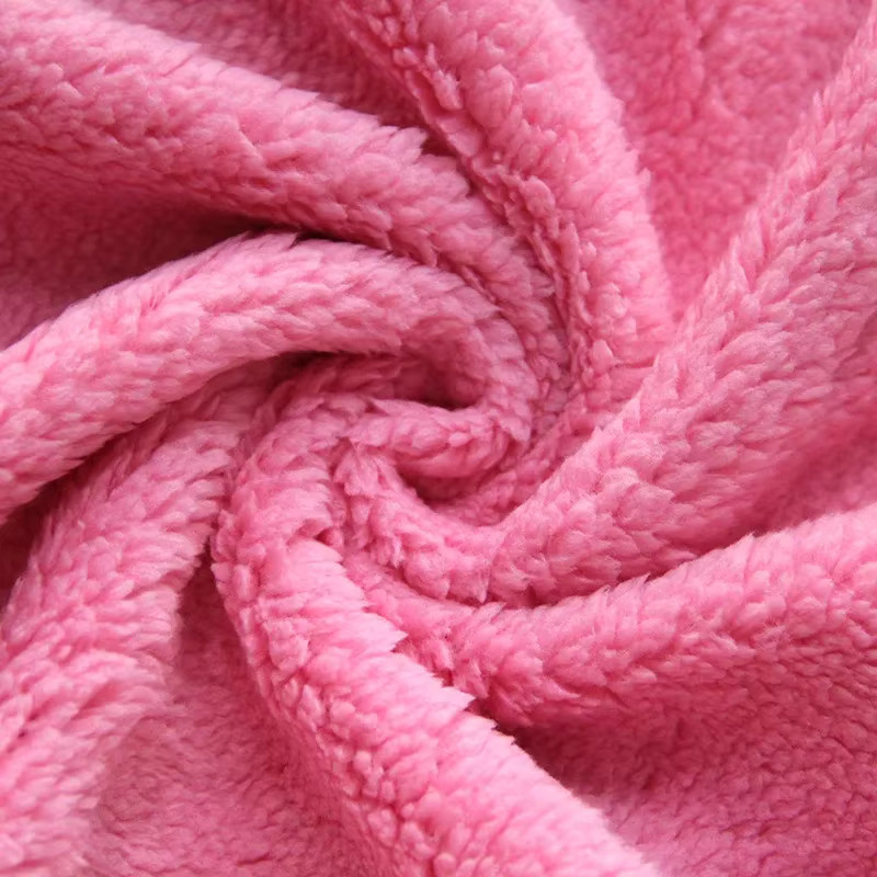 Multifunktionale Baby-Decke mit Mütze aus weichem Fleece für Neugeborene, Weiß/Rosa - Bild 3