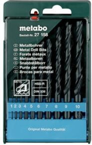 Metabo HSS-R Bohrer-Set aus HSS, 10-teilige Twist Drill Bohrkassette in Schwarz und Multicolour - Bild 1