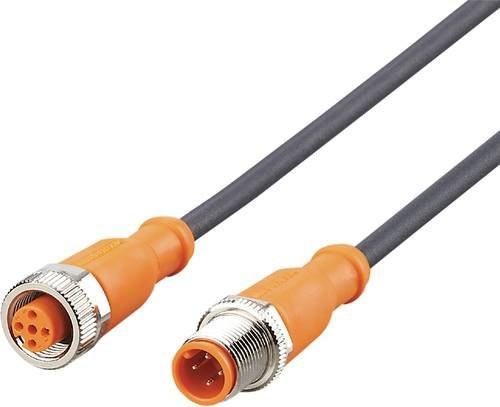 ifm electronic EVC010 Verbindungsleitung mit Stecker und Buchse, gerade, orange, Länge: 0,3 m, Polzahl: 4 oder 5 - Bild 1