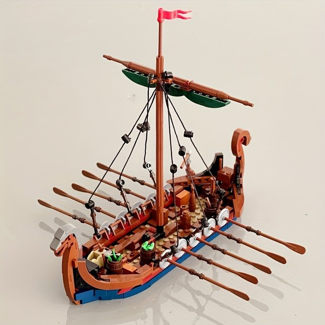 Garno MOC Mittelalterliches Wikingeschiff, Bausteine, 463 Teile - Bild 1