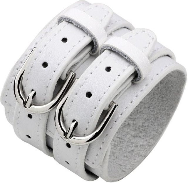 Ruidi bb Armband Leder, Weiß, Vintage, Herren - Bild 1