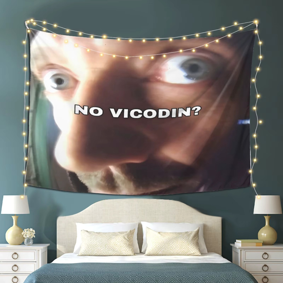 Haus MD Wandteppich Kein Vicodin Design mit Charakterillustration in Multicolour, B/H: 60 x 40 cm - Bild 4