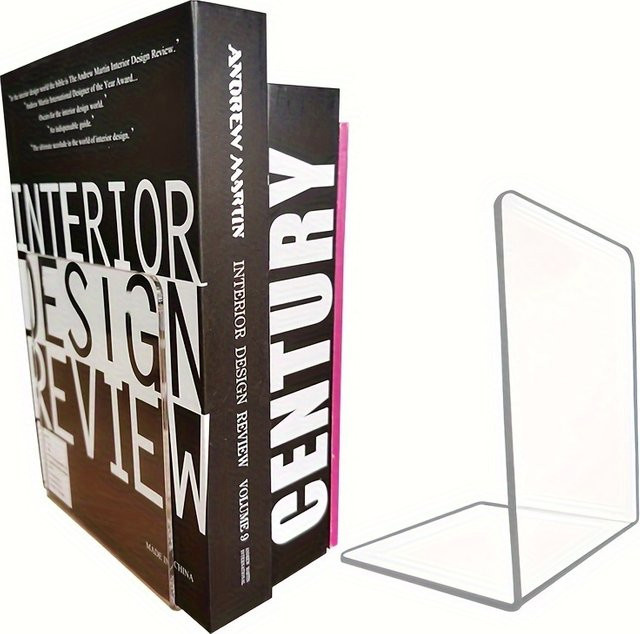 Dekorative Acryl Buchstützen in Transparent für dein Bücherregal und deinen Schreibtisch - Bild 1