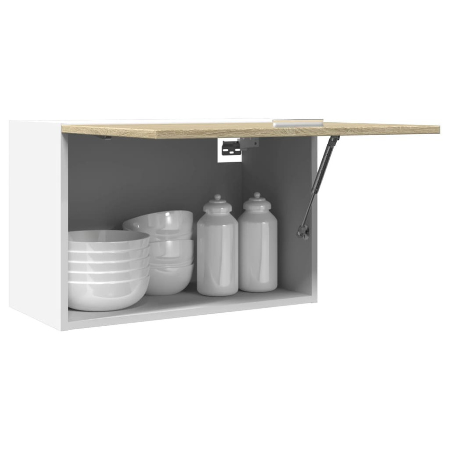 vidaXL Hängeschrank Küche in Eiche Braun mit Scharniertüren, B/T/H: 60 x 31 x 40 cm - Bild 2