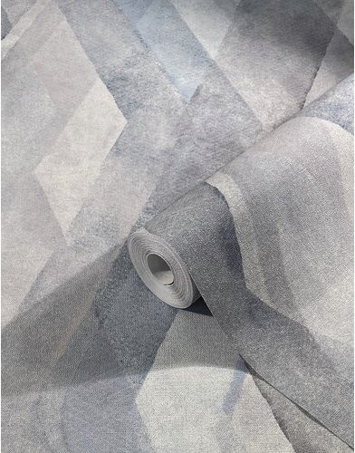 Marburg Vliestapete Shades mit geometrischem Rautenmuster in Blau/Weiß - Bild 1