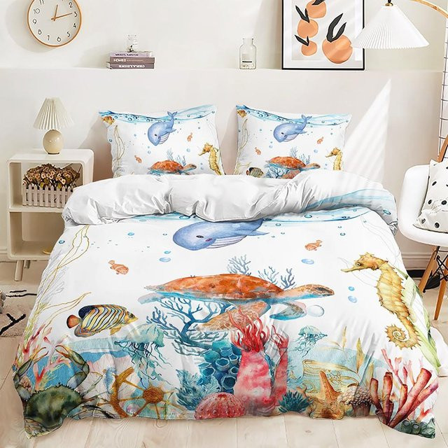 Lodestar Meerjungfrau Bettwäscheset mit Regenbogen-Design, Mehrfarbig, Polyester, B/H: 210 x 210 cm - Bild 1