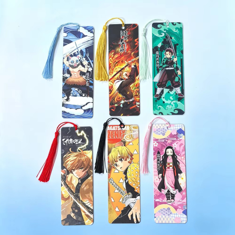 Bandai Demon Slayer Anime Lesezeichen mit Quaste in Multicolor aus Papier - Bild 1