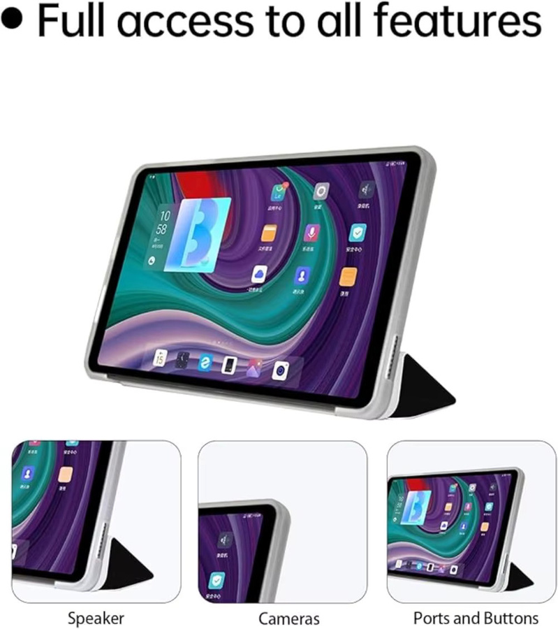 Folio Stand Case Schutzhülle für ALLDOCUBE iPlay 70 mini Pro 8,4 Zoll und iPlay 70 Mini Ultra 8,8 Zoll in Grau mit Standfunktion - Bild 2