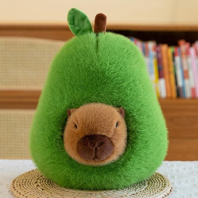 Capybara-Puppe, Plüschtier, Avocado-Maus, 35cm, ab 14 Jahre - Bild 1