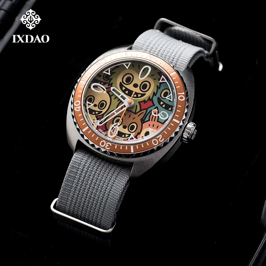 IXDAO Taucheruhr Herren, Automatik, Edelstahl, Saphirglas, 20 ATM, Schwarz - Bild 2