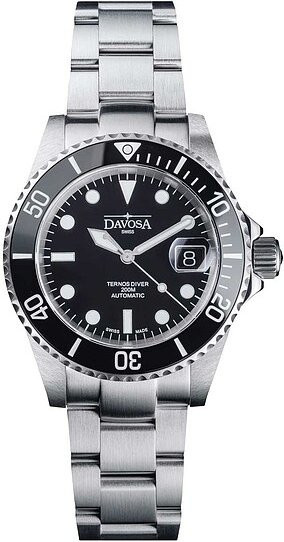 Davosa Armbanduhr Ternos Diver, Automatik, Edelstahl, Schwarz, 40 mm, Herren - Bild 1