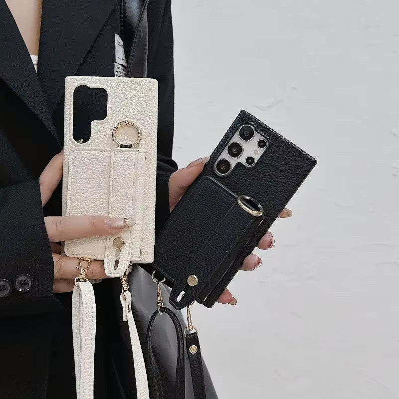 Ring Crossbody Handyhülle für Samsung Galaxy S24 S23 S22 Ultra Plus A54 A35 A15 in Pink - Bild 2