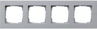 Gira Abdeckrahmen vierfach in Silber und Grau aus Kunststoff für den Einbau - Bild 1