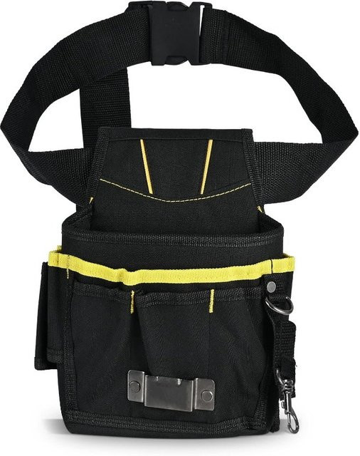 Multifunktionale Werkzeug-Hüfttasche in Schwarz mit verstellbarem Hüftgurt und mehreren Taschen für Elektriker und Handwerker, B/T/H: 24,0 x 17,0 cm - Bild 1