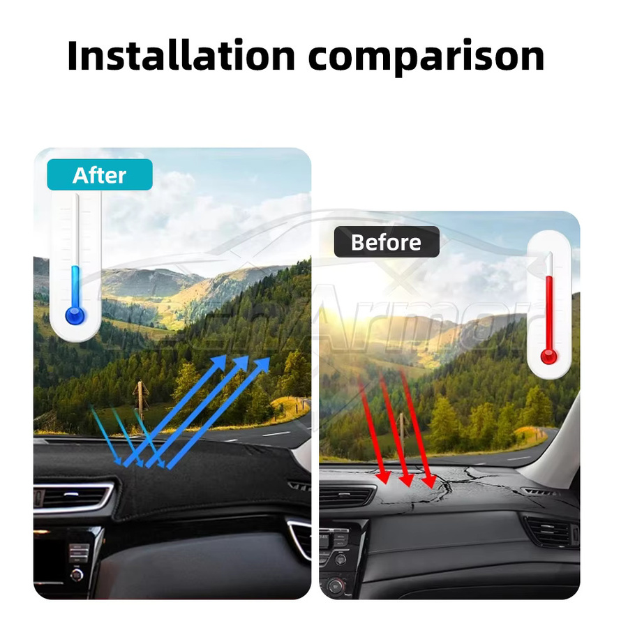 Dashboard Abdeckung für VW Golf 8 (2020-2025) in Schwarz als UV-Schutz und Anti-Rutsch Matte - Bild 4