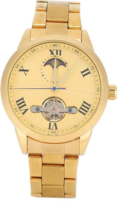 DIYelecs Armbanduhr Automatik, Skelett-Design, Herren, beige - Bild 1
