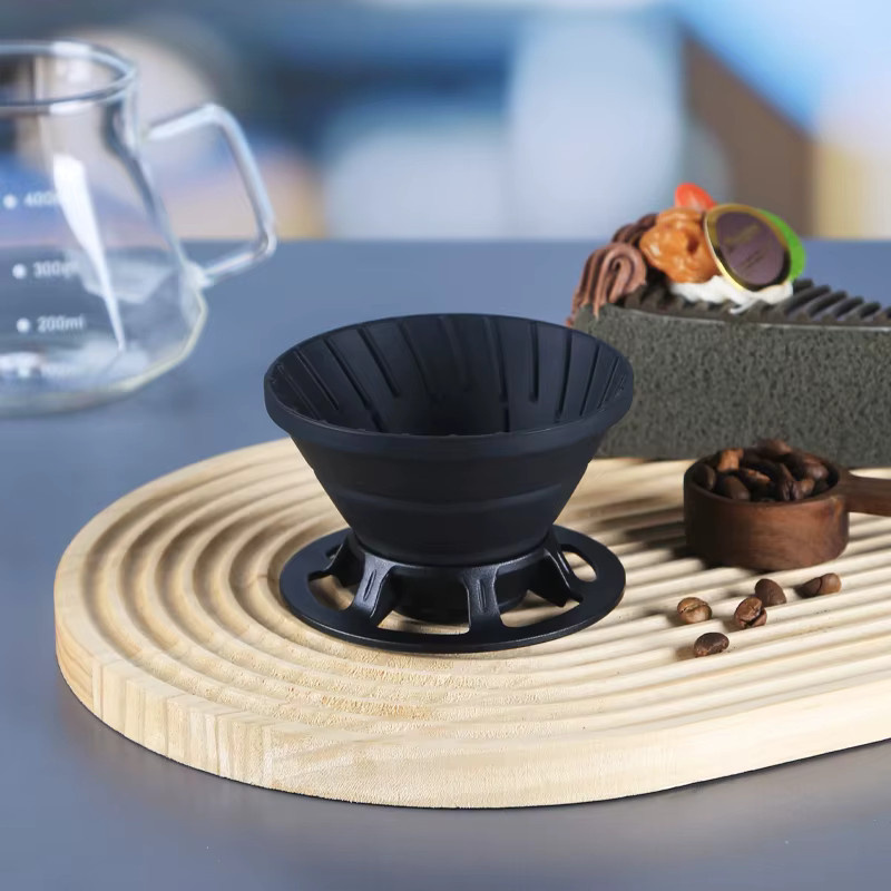 Havmore faltbarer Kaffeefilter aus Silikon in Schwarz, runder Kaffeetropfer und Tassenfilter für deine Küche - Bild 3