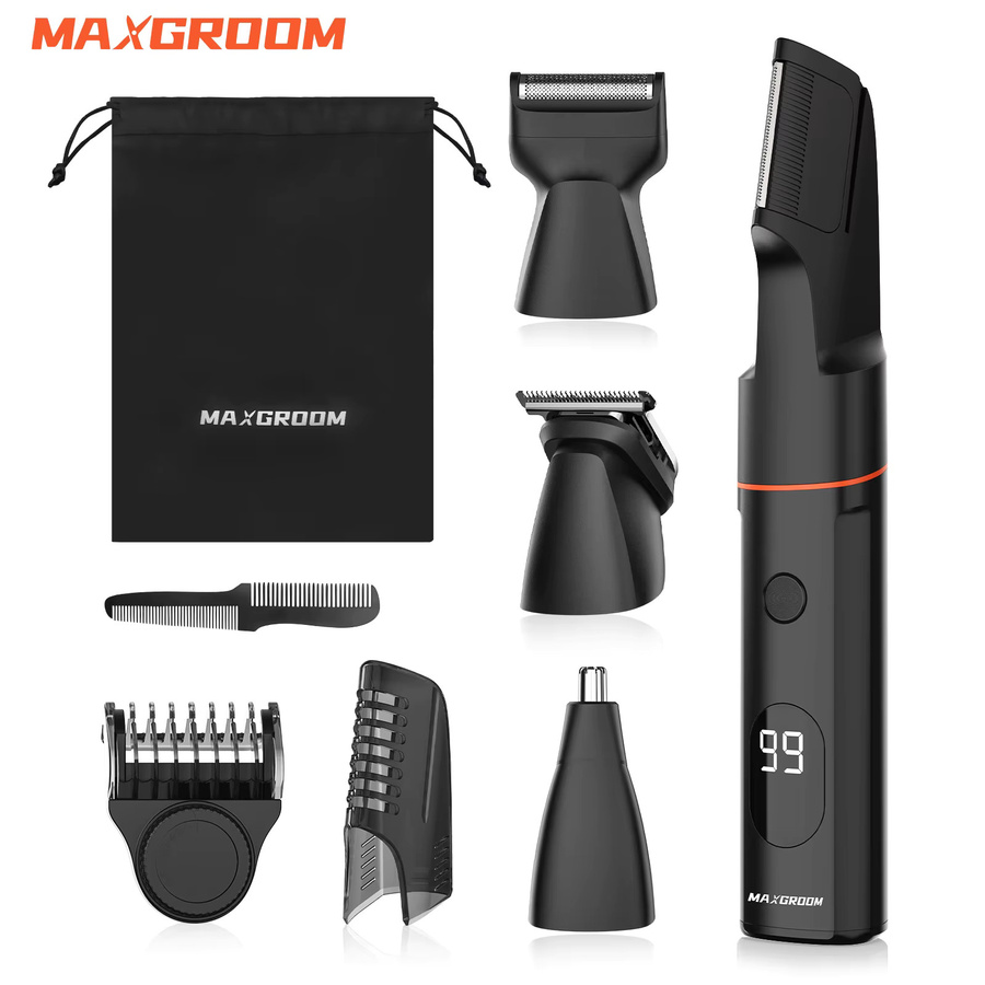 MAXGROOM 4-in-1 Körperhaarschneider-Set für Herren, Schwarz - Bild 2