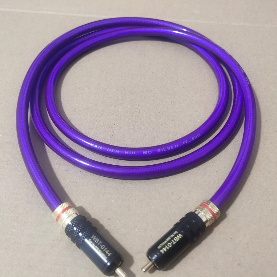 Van Den Hul VDH IT65G Digital Coaxial DAC SPDIF Kabel mit WBT-0144 RCA Steckern in Silber und Lila - Bild 4