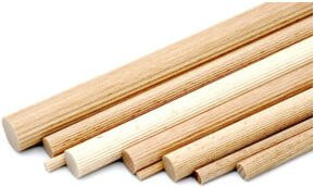 facett Holzdübel Mahagoni geriffelt, Durchmesser: 16 mm, Länge: 120 mm, braun - Bild 1