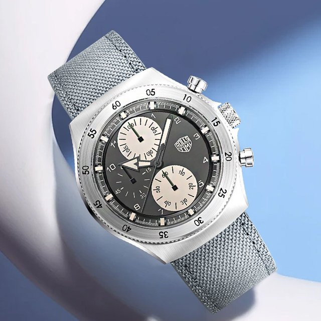 RollsTimi Sportchronograph, Quarz, Edelstahl, Silber, Herren - Bild 1