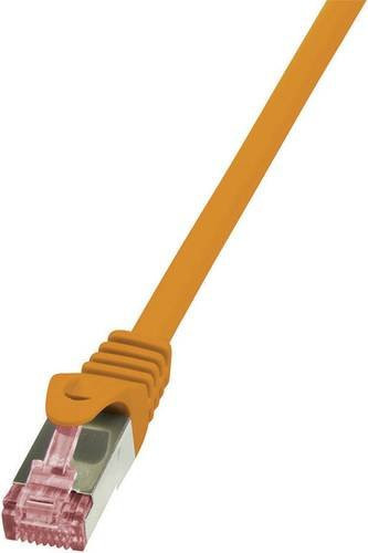 LogiLink CQ2028S RJ45 Netzwerkkabel CAT 6 S/FTP Patchkabel Orange, Länge: 0,5 m - Bild 1